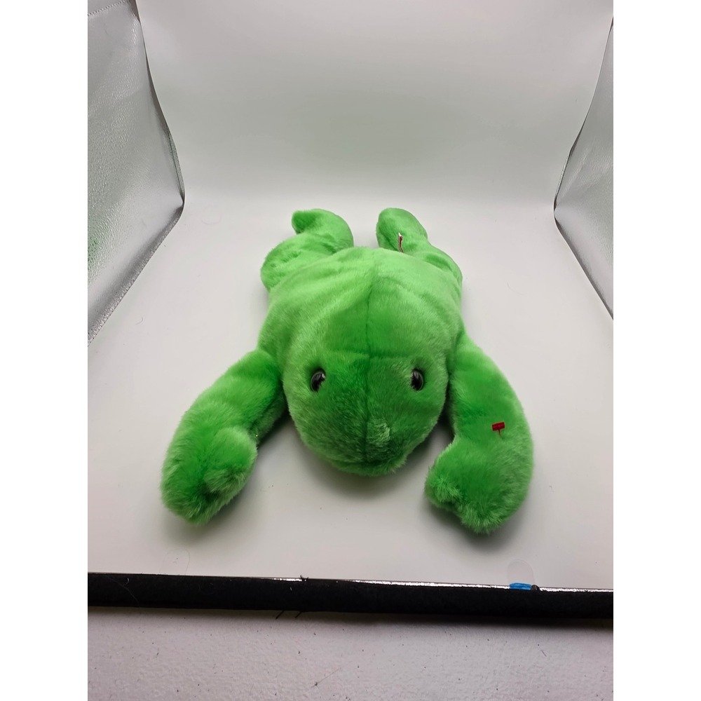 Ty Beanie Buddies Legs the Frog Green Plush Stuffed Animal 2001 17 inch